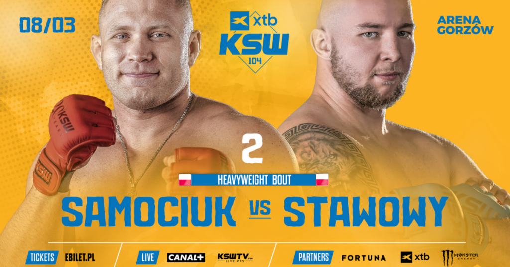 Rewanżowe starcie Samociuka i Stawowego dodane do rozpiski KSW 104