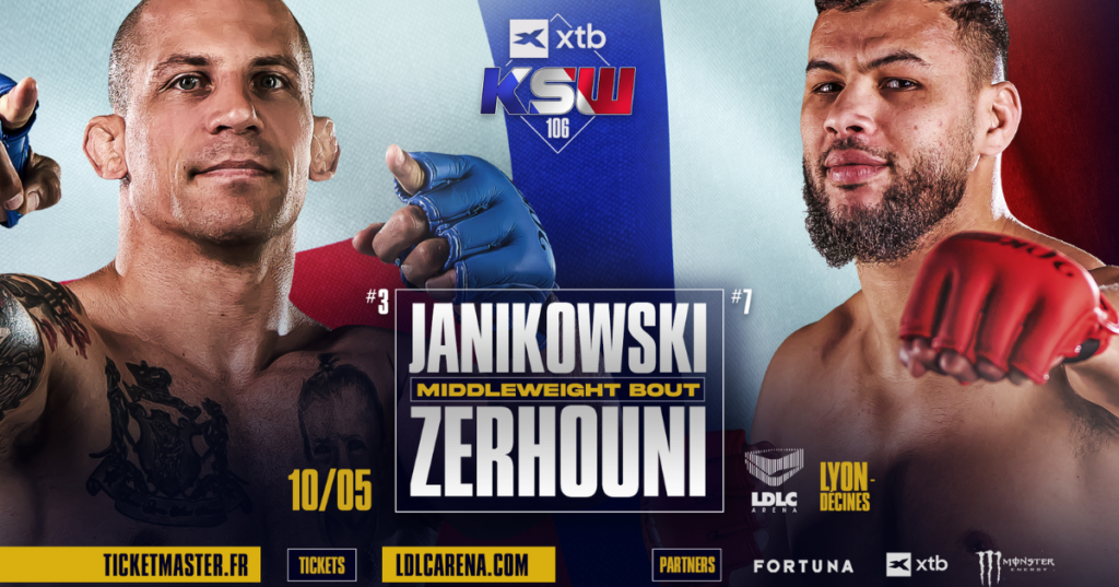 Janikowski vs. Zerhouni! Potężne zderzenie na gali XTB KSW 106 w Lyonie