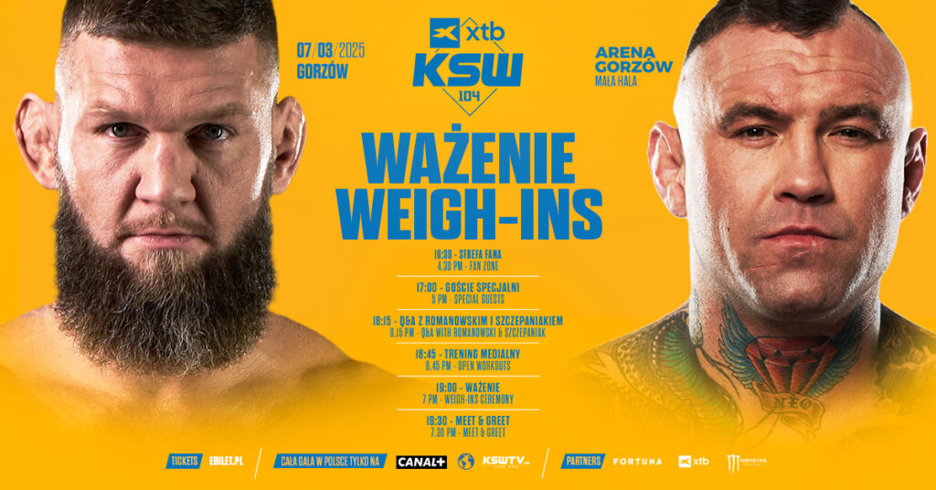 Ważenie i Strefa Fana przed galą XTB KSW 104 w Gorzowie Wielkopolskim