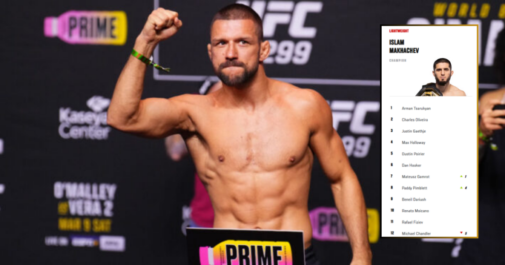 Mateusz Gamrot awansował w rankingu dzięki przetasowaniom po UFC 314