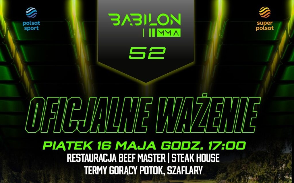 Ceremonia ważenia przed galą Babilon MMA 52 otwarta dla fanów
