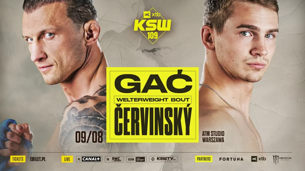 Gać vs. Červinský na gali XTB KSW 109