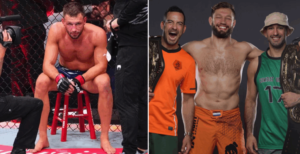 Trener De Riddera wyjaśnia kontrowersyjną decyzję o przerwaniu walki na UFC Vancouver: „Nie żałuję” Trener De Riddera wyjaśnia kontrowersyjną decyzję o przerwaniu walki na UFC Vancouver: „Nie żałuję”