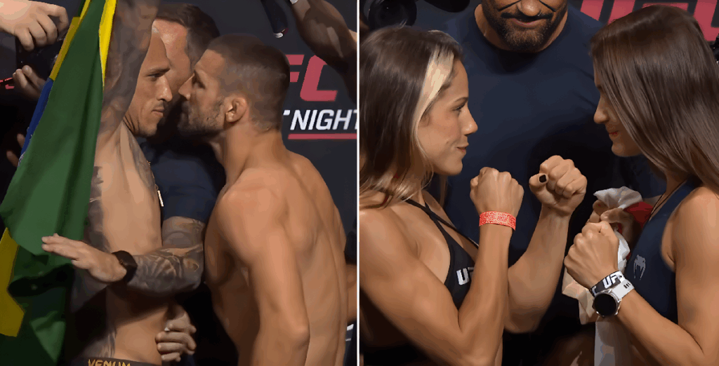 Gamrot i Kowalkiewicz oko w oko z rywalami przed UFC Rio. Było mocno! [WIDEO]