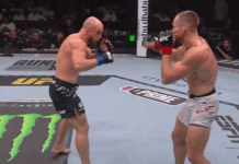 Mateusz Rębecki znów z bonusem! Polak doceniony po krwawej wojnie z Ludovitem Kleinem na UFC 321