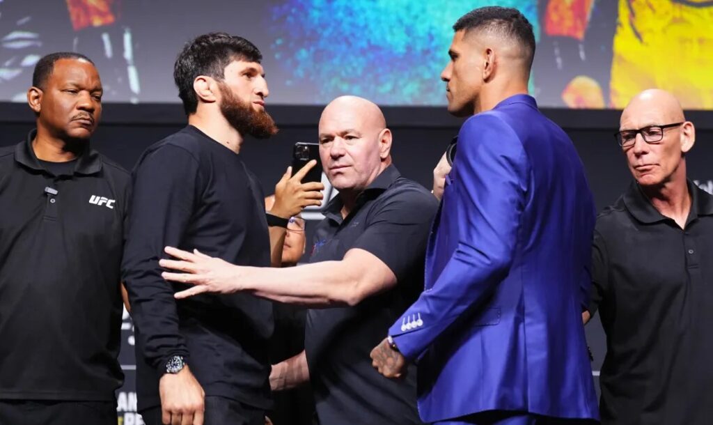 Mocne spotkanie oko w oko Ankalaeva z Pereirą przed UFC 320 [WIDEO]