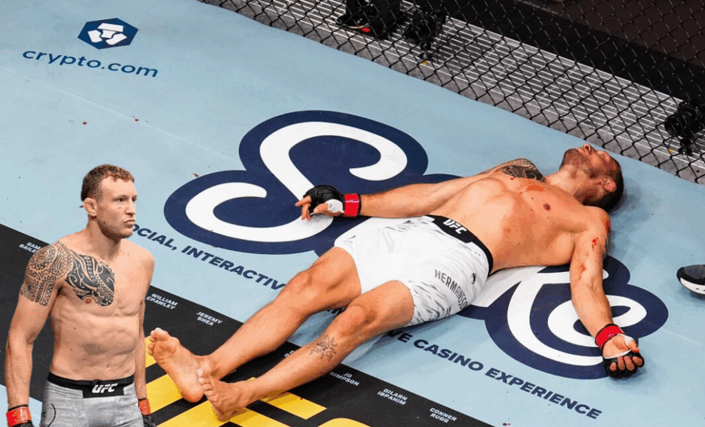 Jack Hermansson reaguje po brutalnym nokaucie od Orolbaia na UFC Qatar. „Nie kończę. Wstaję i walczę dalej”