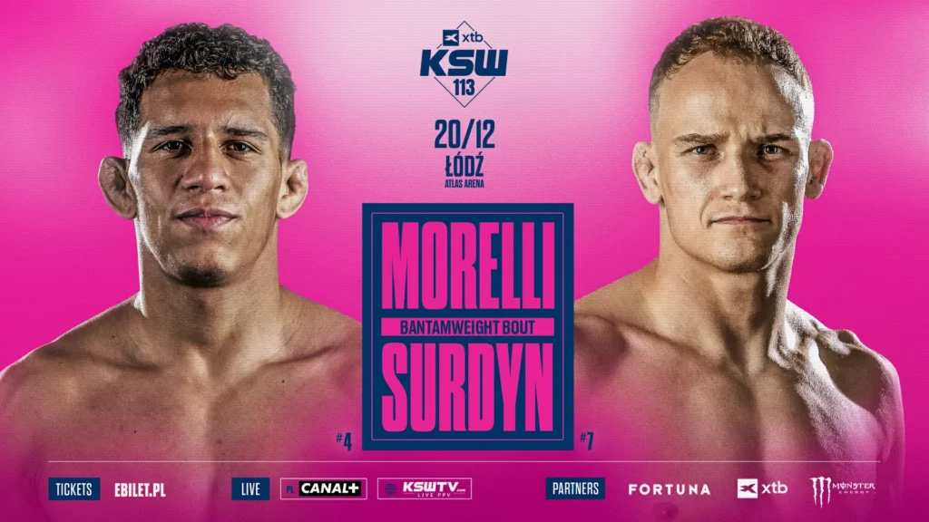 Marcello Morelli zmierzy się z Patrykiem Surdynem na gali XTB KSW 113 Marcello Morelli zmierzy się z Patrykiem Surdynem na gali XTB KSW 113