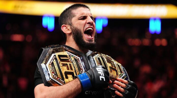 Islam Makhachev wskazuje idealnego rywala na pierwszą obronę pasa. „To dla mnie najtrudniejsza walka”