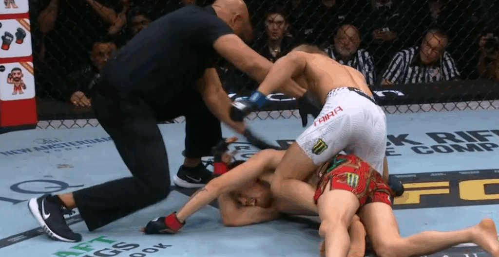 UFC 323: Tatsuro Taira zatrzymał Brandona Moreno ciosami w parterze [WIDEO]