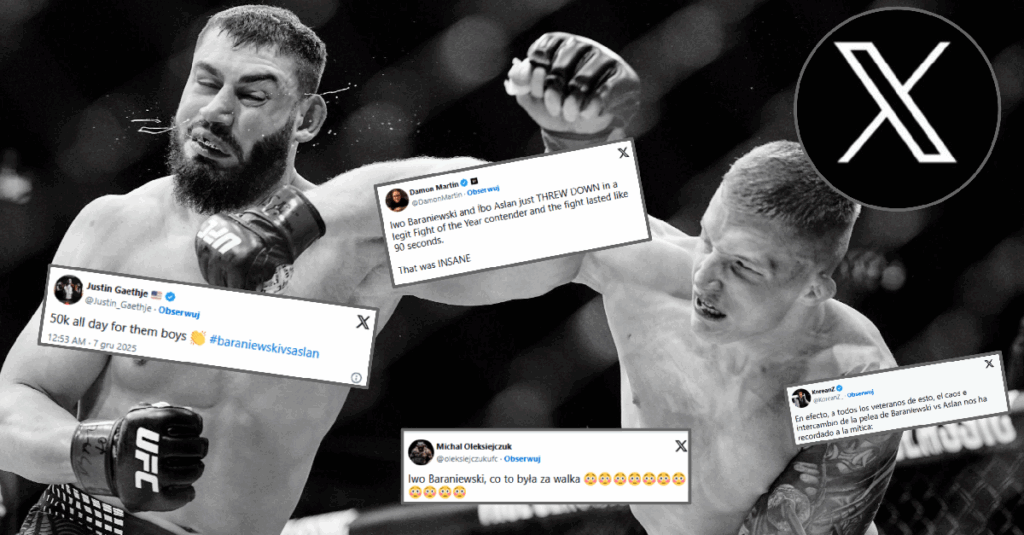 Gaethje: Dajcie im bonus! Świat MMA reaguje na szaloną walkę Iwo Baraniewskiego! Gaethje: Dajcie im bonus! Świat MMA reaguje na szaloną walkę Iwo Baraniewskiego!