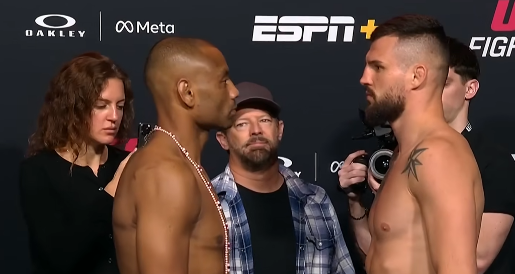 Cezary Oleksiejczuk twarzą w twarz z Cesarem Almeidą przed galą UFC Vegas 112 [WIDEO]