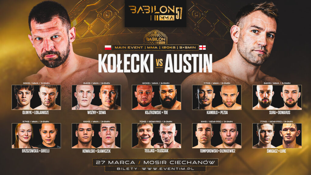 Karta walk Babilon MMA 57 w Ciechanowie – kto zawalczy?
