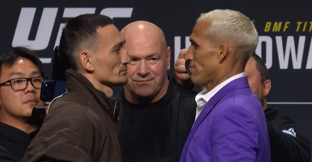 Bohaterowie karty głównej UFC 326 spotkali się twarzą w twarz [WIDEO]