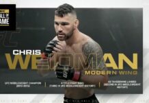 Chris Weidman w Hall off Fame UFC. „Zmienił krajobraz wagi średniej na zawsze”