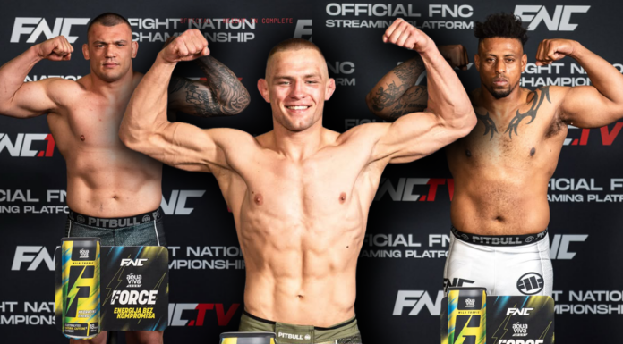 FNC 31 – wyniki ważenia. Kraska w limicie, Hardy za ciężki o 12 kg!
