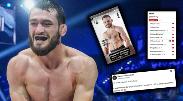 KSW winduje Masaeva do walki z Bartosińskim? Rankingi po KSW 119 budzą kontrowersje
