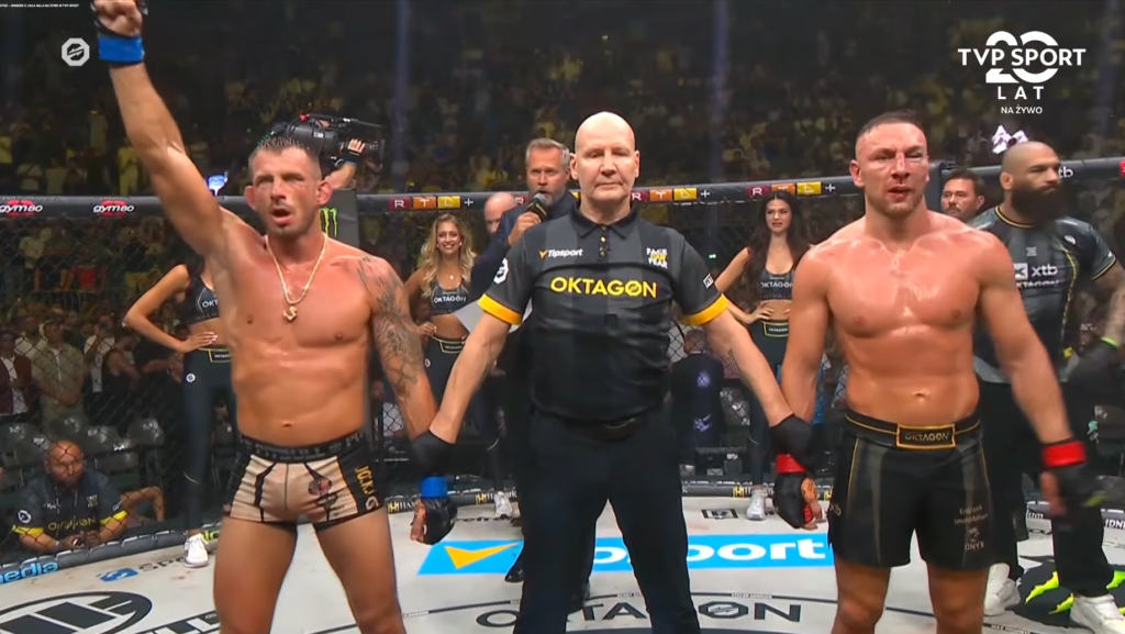 Krzysztof Jotko nowym mistrzem OKTAGON MMA wagi średniej. Walka z faulami w tle