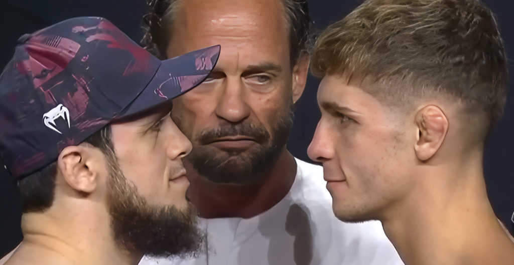 Damian Rzepecki oko w oko z rywalem przed UFC Abu Dhabi [WIDEO]