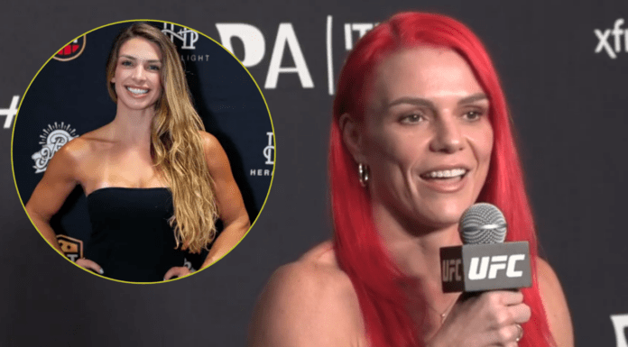 Gillian Robertson uderza w Mackenzie Dern przed pojedynkiem na UFC 330 Gillian Robertson uderza w Mackenzie Dern przed pojedynkiem na UFC 330