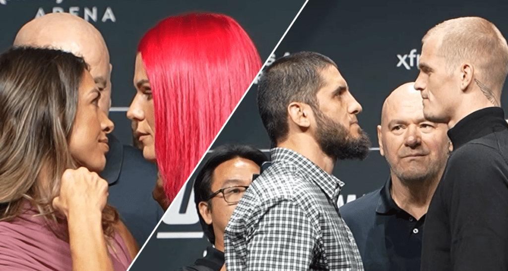 Bohaterowie walk mistrzowskich UFC 330 twarzą w twarz [WIDEO]